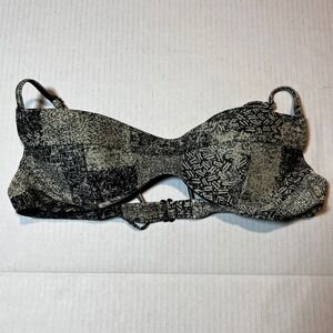 RVCA Bikini Top Padded Adjustable Black‎ White Medium